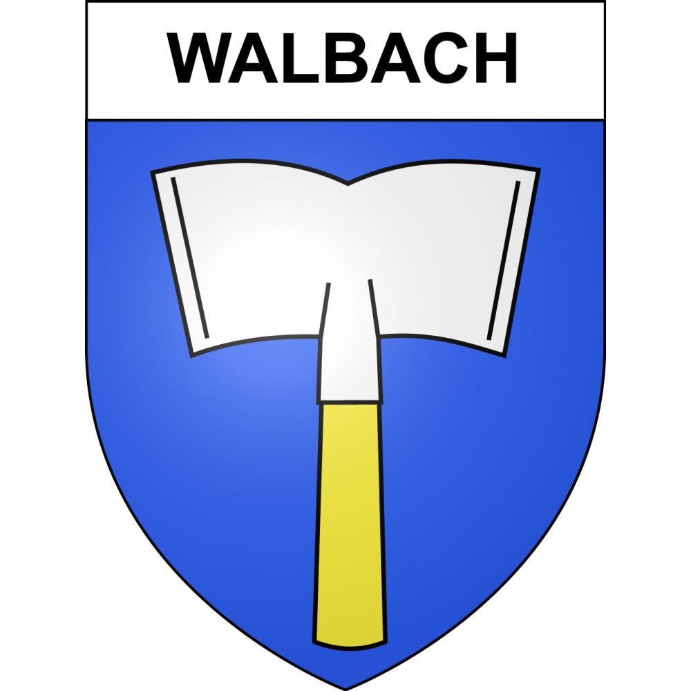 Pegatinas escudo de armas de Walbach adhesivo de la etiqueta engomada