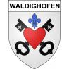 Pegatinas escudo de armas de Waldighofen adhesivo de la etiqueta engomada