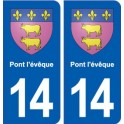 14 Courseulles-sur-Mer blason ville autocollant plaque sticker