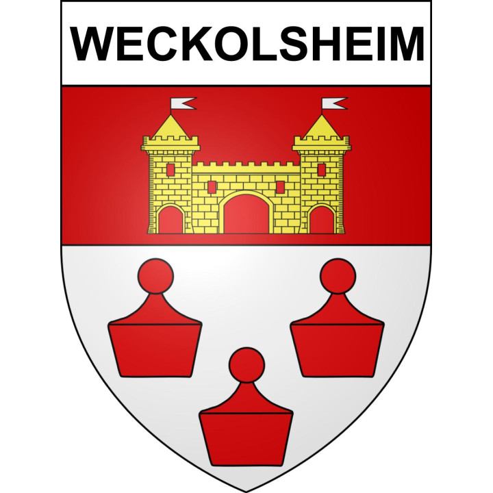 Weckolsheim Sticker wappen, gelsenkirchen, augsburg, klebender aufkleber