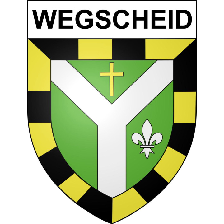 Pegatinas escudo de armas de Wegscheid adhesivo de la etiqueta engomada