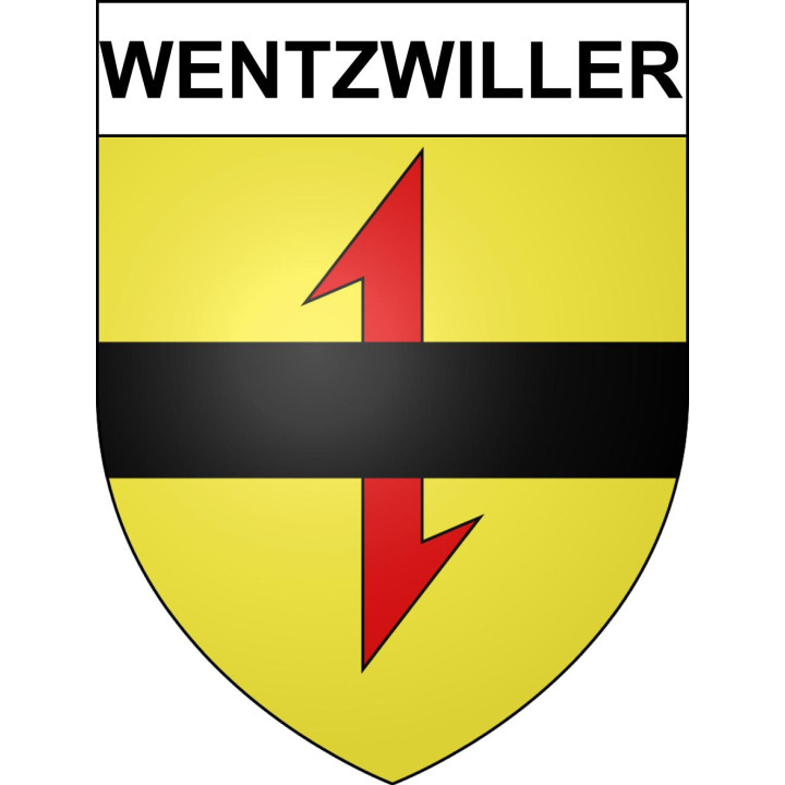 Pegatinas escudo de armas de Wentzwiller adhesivo de la etiqueta engomada