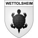 Pegatinas escudo de armas de Wettolsheim adhesivo de la etiqueta engomada