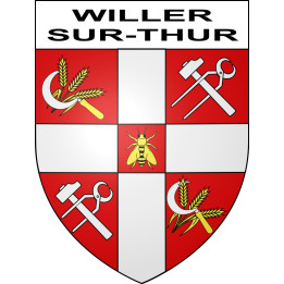 Willer-sur-Thur 68 ville sticker blason écusson autocollant adhésif