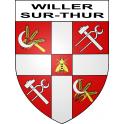 Willer-sur-Thur Sticker wappen, gelsenkirchen, augsburg, klebender aufkleber