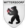 Pegatinas escudo de armas de Wittersdorf adhesivo de la etiqueta engomada