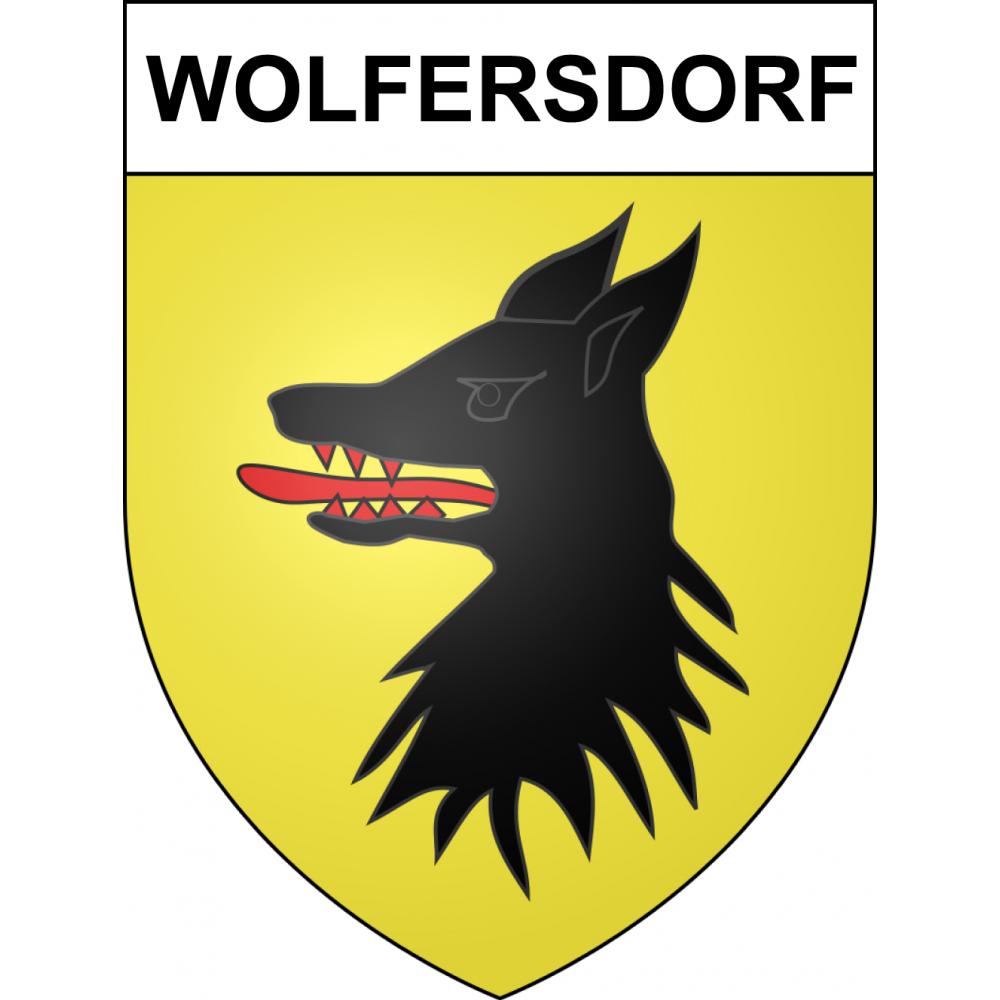 Pegatinas escudo de armas de Wolfersdorf adhesivo de la etiqueta engomada