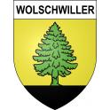 Pegatinas escudo de armas de Wolschwiller adhesivo de la etiqueta engomada