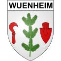 Pegatinas escudo de armas de Wuenheim adhesivo de la etiqueta engomada