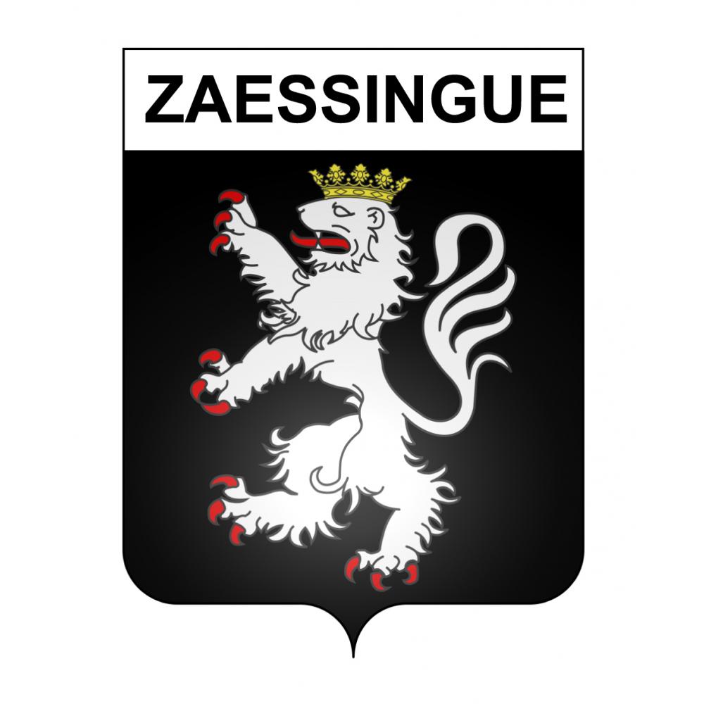 Pegatinas escudo de armas de Zaessingue adhesivo de la etiqueta engomada