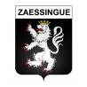 Pegatinas escudo de armas de Zaessingue adhesivo de la etiqueta engomada