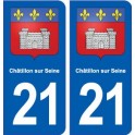 21 Talant blason autocollant plaque stickers ville