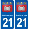 21 Talant blason autocollant plaque stickers ville