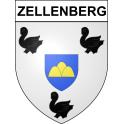 Pegatinas escudo de armas de Zellenberg adhesivo de la etiqueta engomada