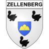 Pegatinas escudo de armas de Zellenberg adhesivo de la etiqueta engomada