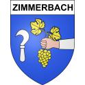 Pegatinas escudo de armas de Zimmerbach adhesivo de la etiqueta engomada