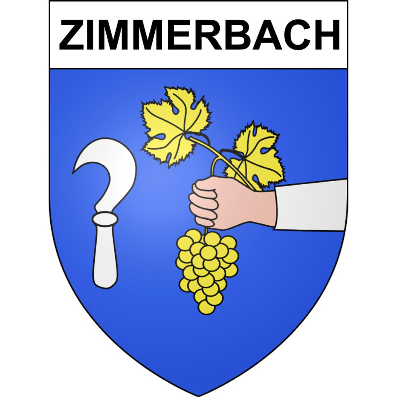 Zimmerbach 68 ville sticker blason écusson autocollant adhésif