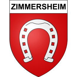 Zimmersheim 68 ville sticker blason écusson autocollant adhésif