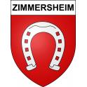 Pegatinas escudo de armas de Zimmersheim adhesivo de la etiqueta engomada