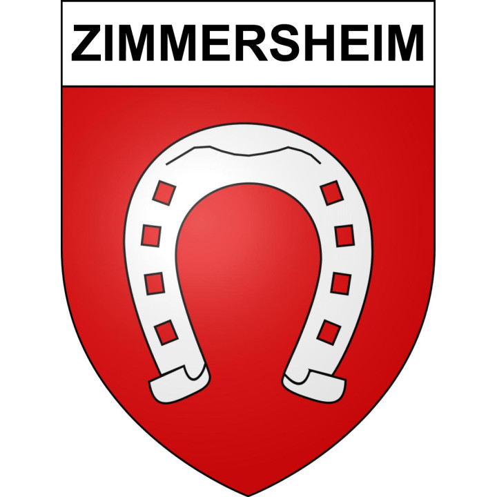 Zimmersheim 68 ville sticker blason écusson autocollant adhésif
