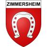 Pegatinas escudo de armas de Zimmersheim adhesivo de la etiqueta engomada