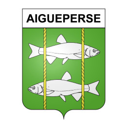 Stickers coat of arms Aigueperse adhesive sticker