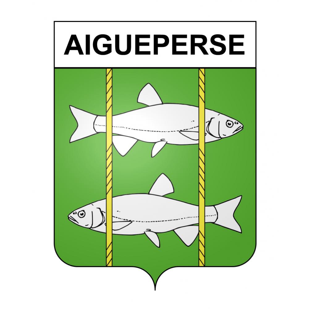 Aigueperse Sticker wappen, gelsenkirchen, augsburg, klebender aufkleber