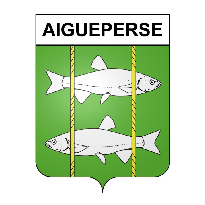 Stickers coat of arms Aigueperse adhesive sticker