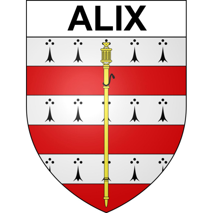 Alix 69 ville sticker blason écusson autocollant adhésif