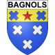 Pegatinas escudo de armas de Bagnols adhesivo de la etiqueta engomada