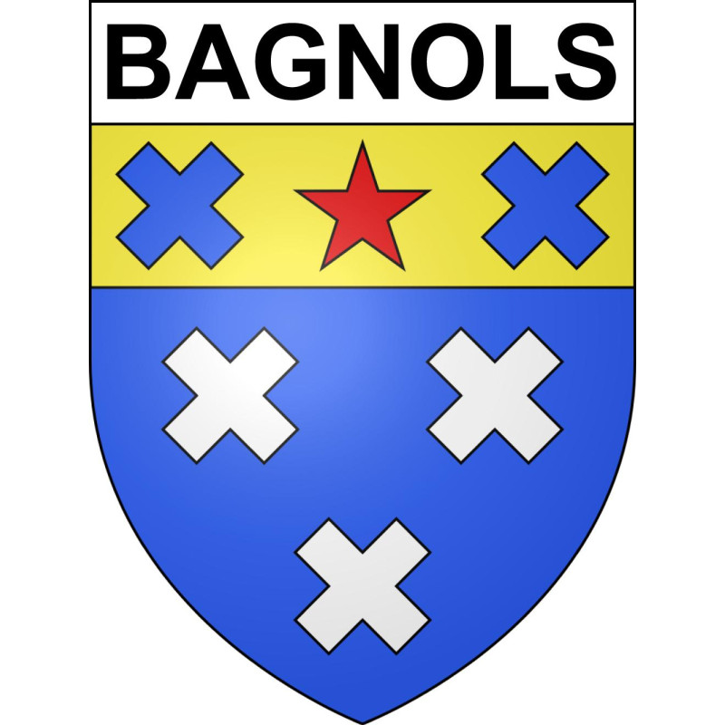Stickers coat of arms Bagnols adhesive sticker