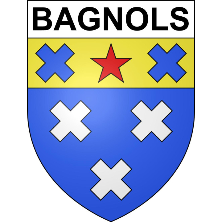 Bagnols 69 ville sticker blason écusson autocollant adhésif