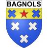 Pegatinas escudo de armas de Bagnols adhesivo de la etiqueta engomada