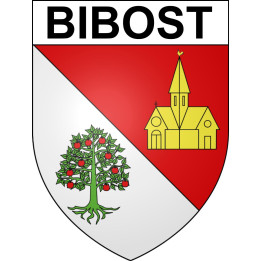 Pegatinas escudo de armas de Bibost adhesivo de la etiqueta engomada