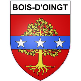 Pegatinas escudo de armas de Bois-d'Oingt adhesivo de la etiqueta engomada