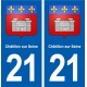 21 Talant blason autocollant plaque stickers ville