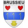 Brussieu 69 ville sticker blason écusson autocollant adhésif