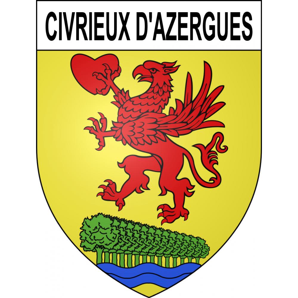 Pegatinas escudo de armas de Civrieux d'Azergues adhesivo de la etiqueta engomada