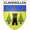 Pegatinas escudo de armas de Claveisolles adhesivo de la etiqueta engomada