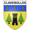 Pegatinas escudo de armas de Claveisolles adhesivo de la etiqueta engomada