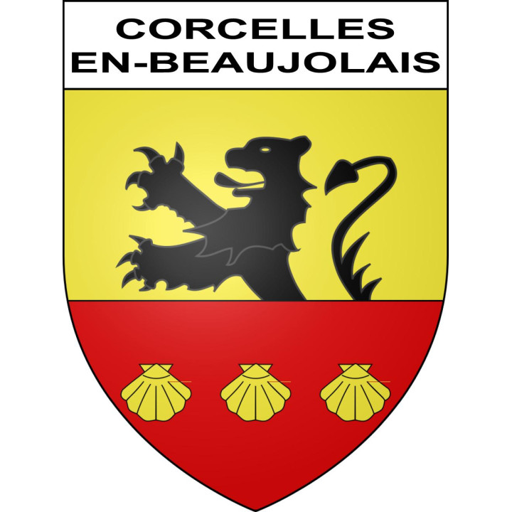 Corcelles-en-Beaujolais Sticker wappen, gelsenkirchen, augsburg, klebender aufkleber