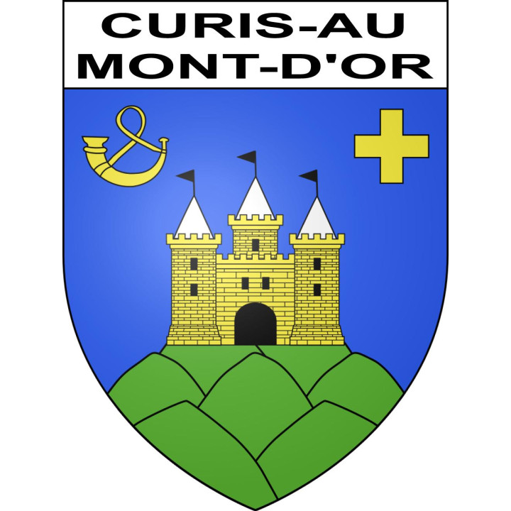Curis-au-Mont-d'Or Sticker wappen, gelsenkirchen, augsburg, klebender aufkleber