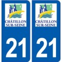21 Châtillon-sur-Seine blason autocollant plaque stickers ville