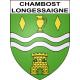 Stickers coat of arms Chambost-Longessaigne adhesive sticker