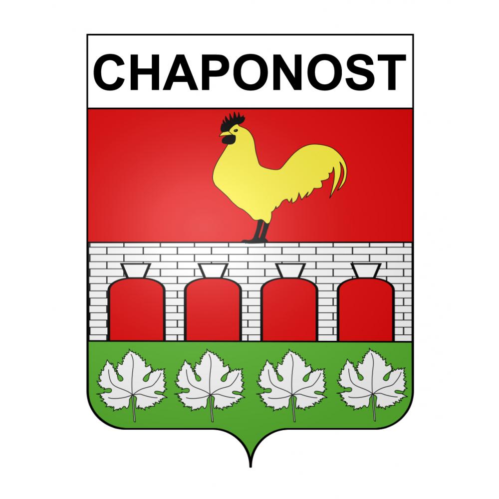 Pegatinas escudo de armas de Chaponost adhesivo de la etiqueta engomada