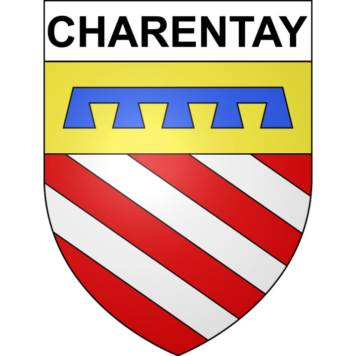 Pegatinas escudo de armas de Charentay adhesivo de la etiqueta engomada