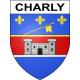Pegatinas escudo de armas de Charly adhesivo de la etiqueta engomada