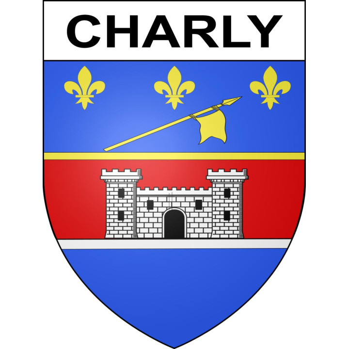 Pegatinas escudo de armas de Charly adhesivo de la etiqueta engomada