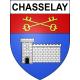 Pegatinas escudo de armas de Chasselay adhesivo de la etiqueta engomada
