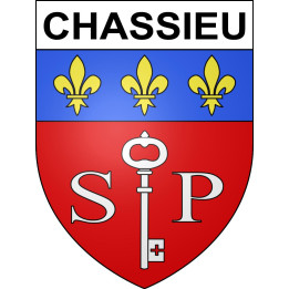 Chassieu Sticker wappen, gelsenkirchen, augsburg, klebender aufkleber